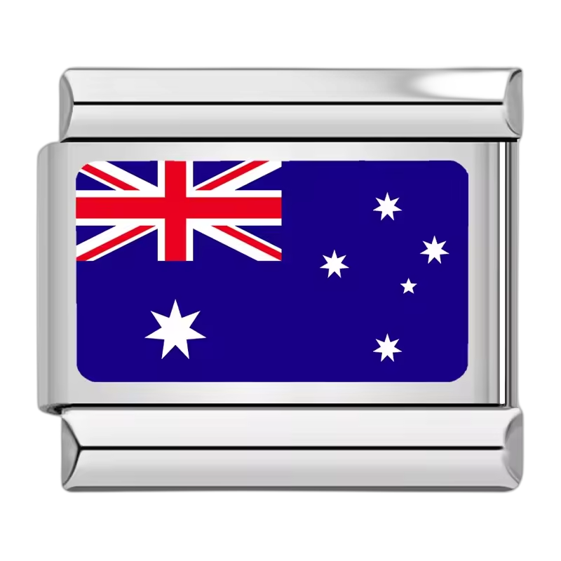 Australia Flag – Silver