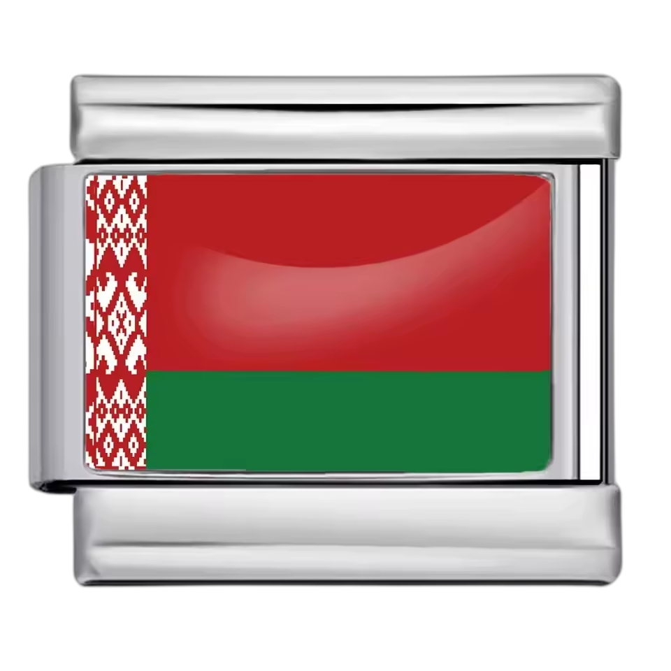 Belarus Flag – Silver