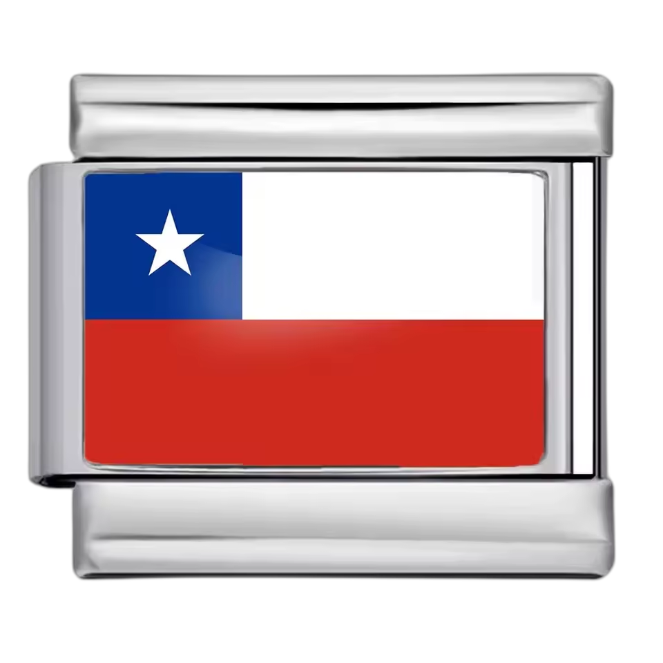 Chile Flag – Silver
