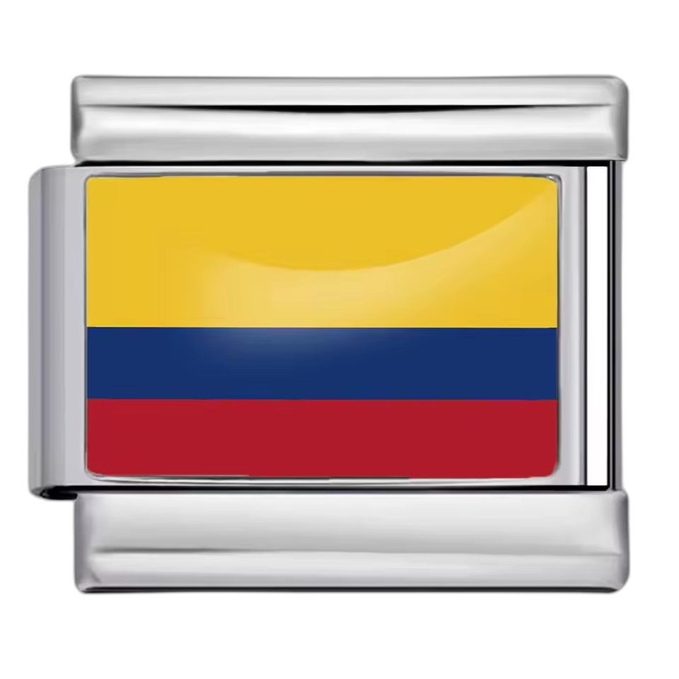 Colombia Flag – Silver