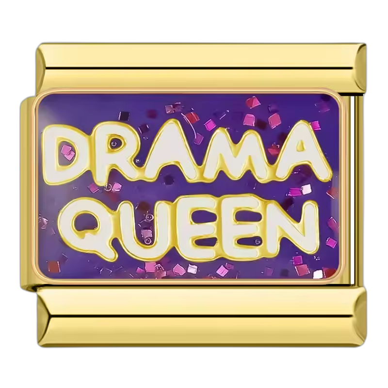 Drama Queen – Purple Glitter – Gold