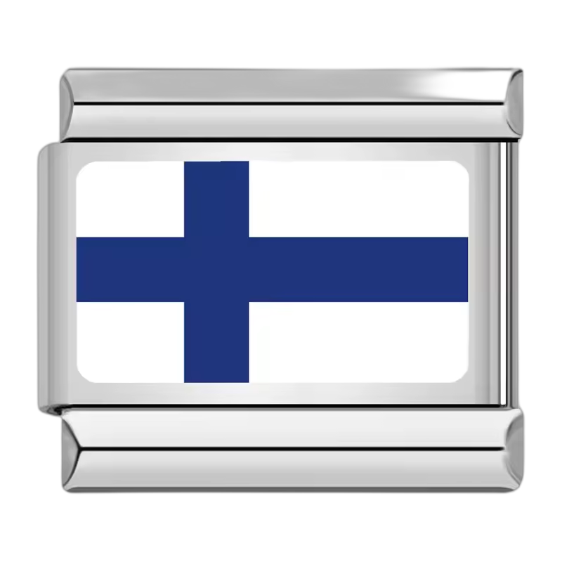 Finland Flag – Silver