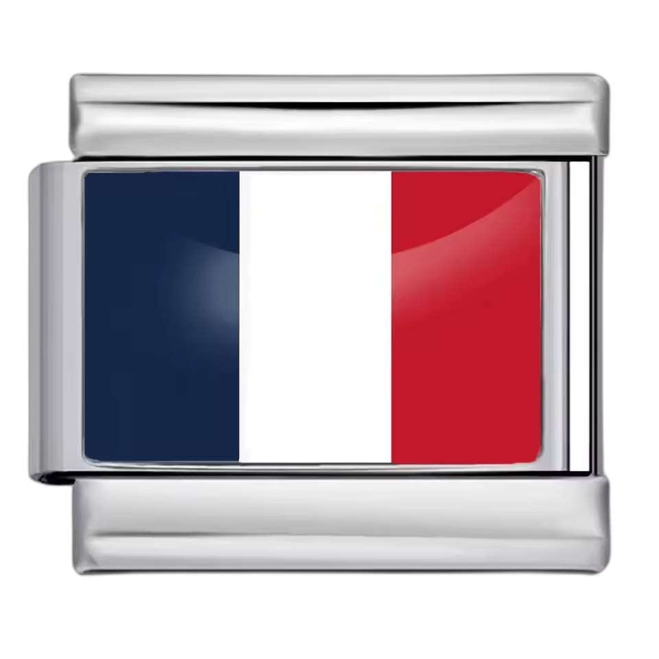 France Flag – Silver