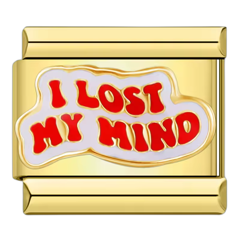 I Lost My Mind – Red & White – Gold