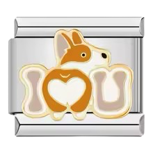 I Love You Corgi – Silver