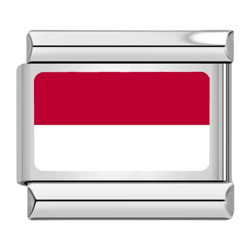 Indonesia Flag – Silver