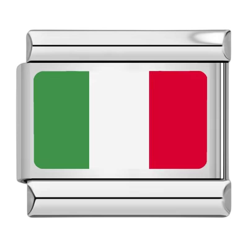 Italy Flag – Silver
