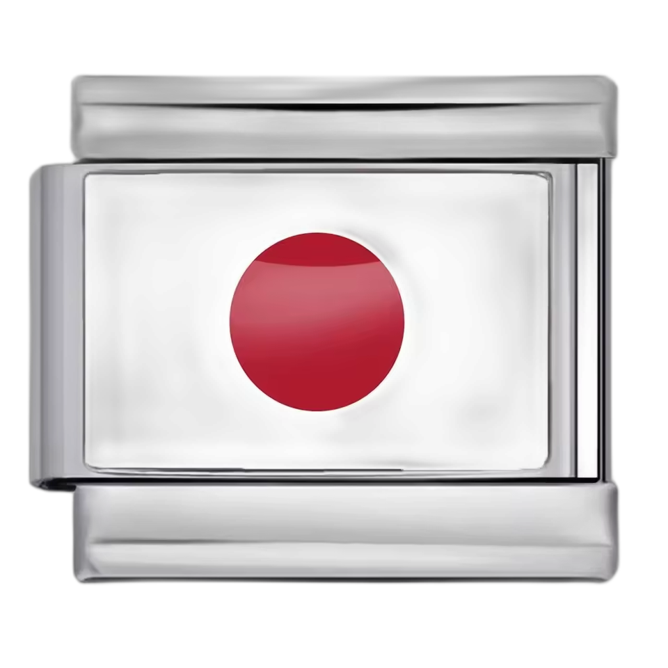 Japan Flag – Silver