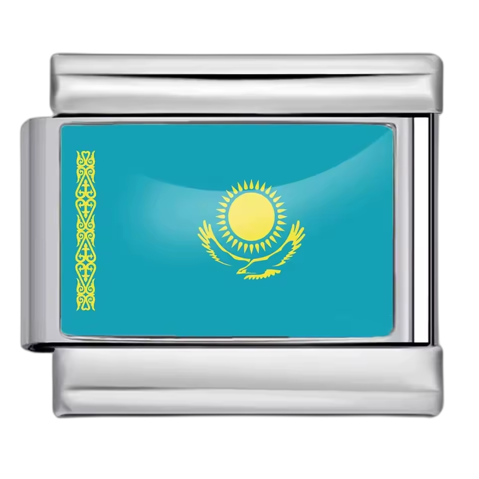 Kazakhstan Flag – Silver
