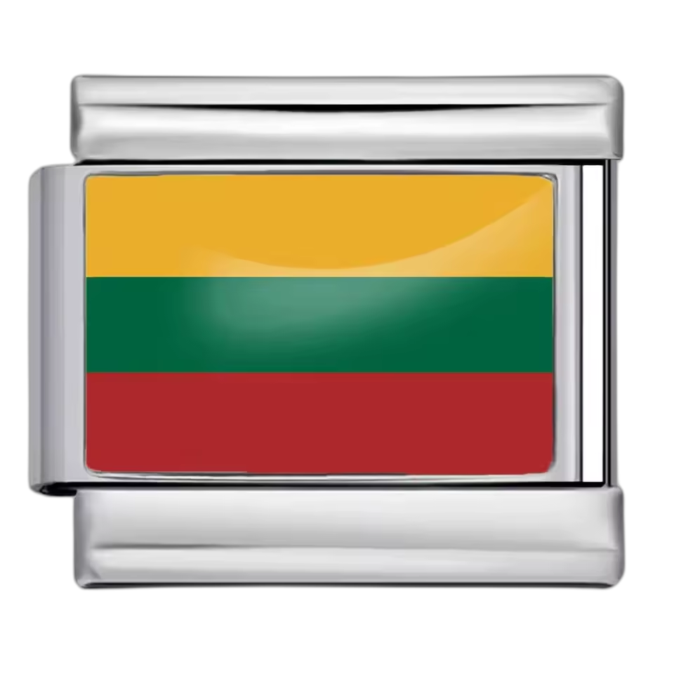 Lithuania Flag – Silver