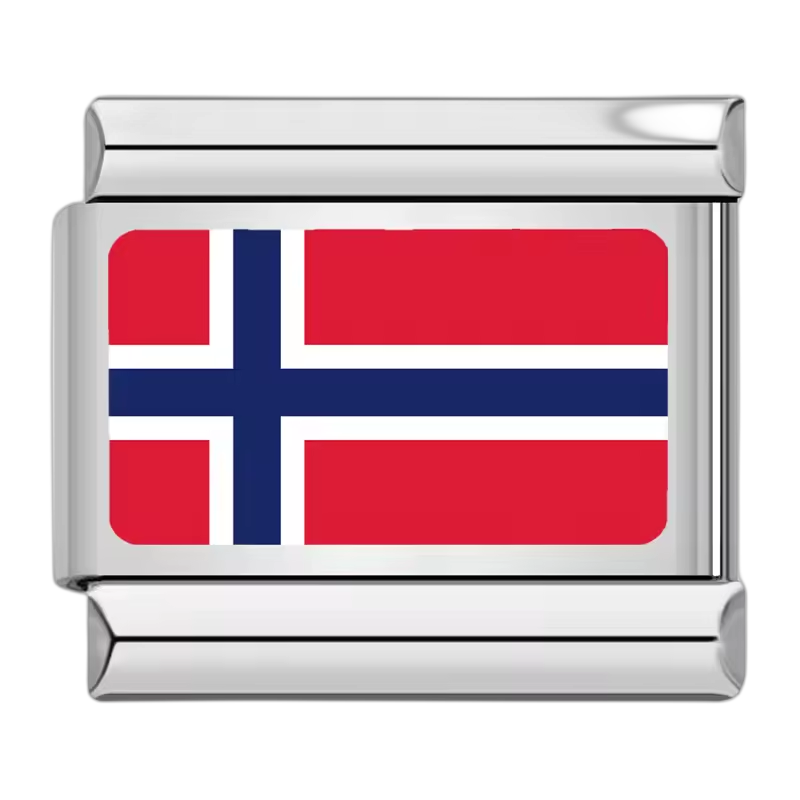 Norway Flag – Silver