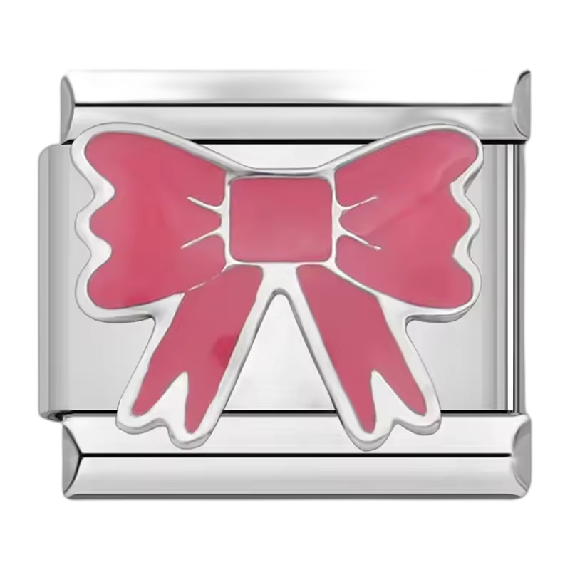 Pink Bow – Silver