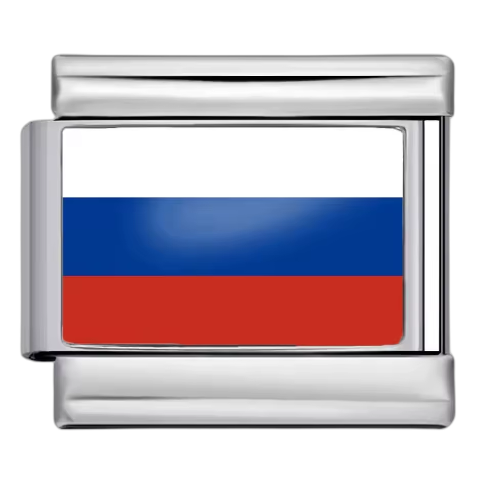 Russia Flag – Silver