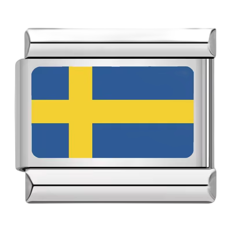 Sweden Flag – Silver