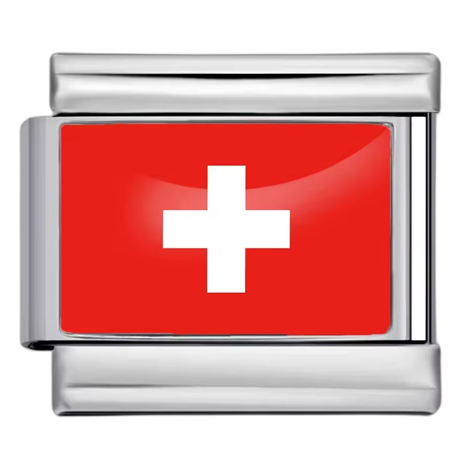 Switzerland Flag – Silver