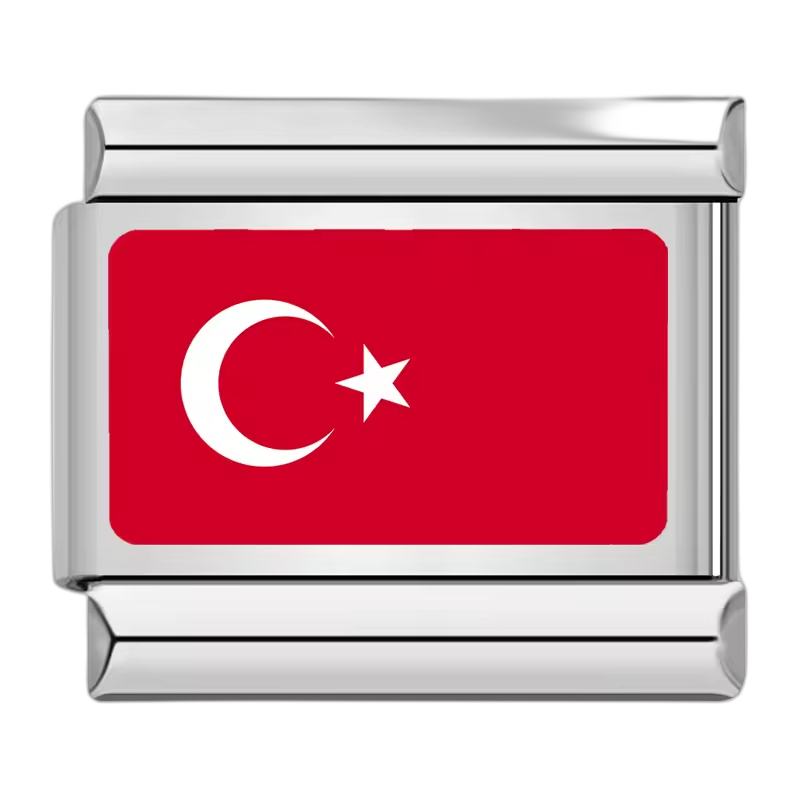Turkey Flag – Silver