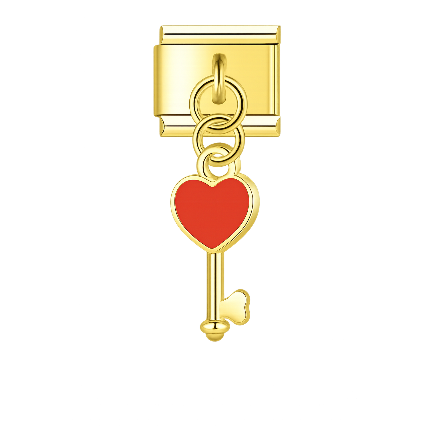 Love – Heart Key – Red & Gold